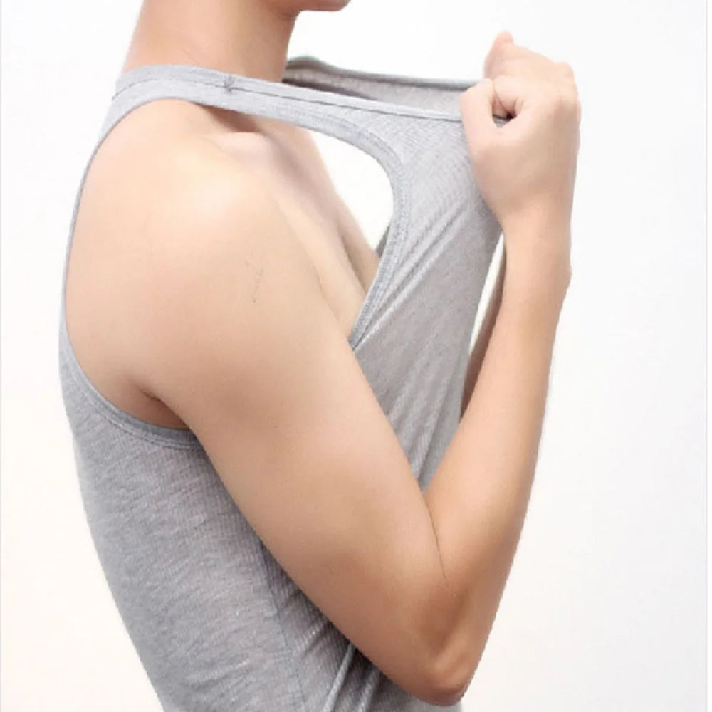 Men's Vest Pure Cotton Undershirts Bodybuilding Motion Outerwear Sweatshirt Elastic Male Underwear Tees Tank Top Desers