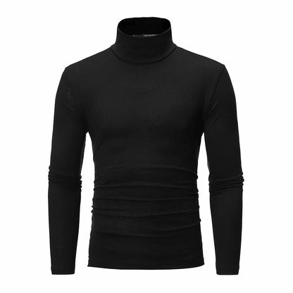 Casual Slim Fit Basic Rollkragen Hoher Kragen Männlich Herbst 1