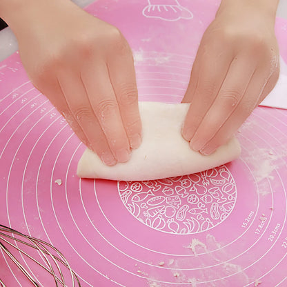 50x40cm Silikon-Backmatte, Teigmatte, Teigmatte für die Küche, Rollteig, Pizza, großer Teig, Antihaft-Maker, Werkzeughalter