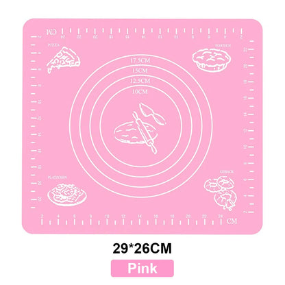 Tapete de silicona para amasar masa, tapete de silicona para hornear, pizza, pasteles, masa, repostería, cocina, parrilla, utensilios para hornear, tapete de mesa, hoja de almohadilla