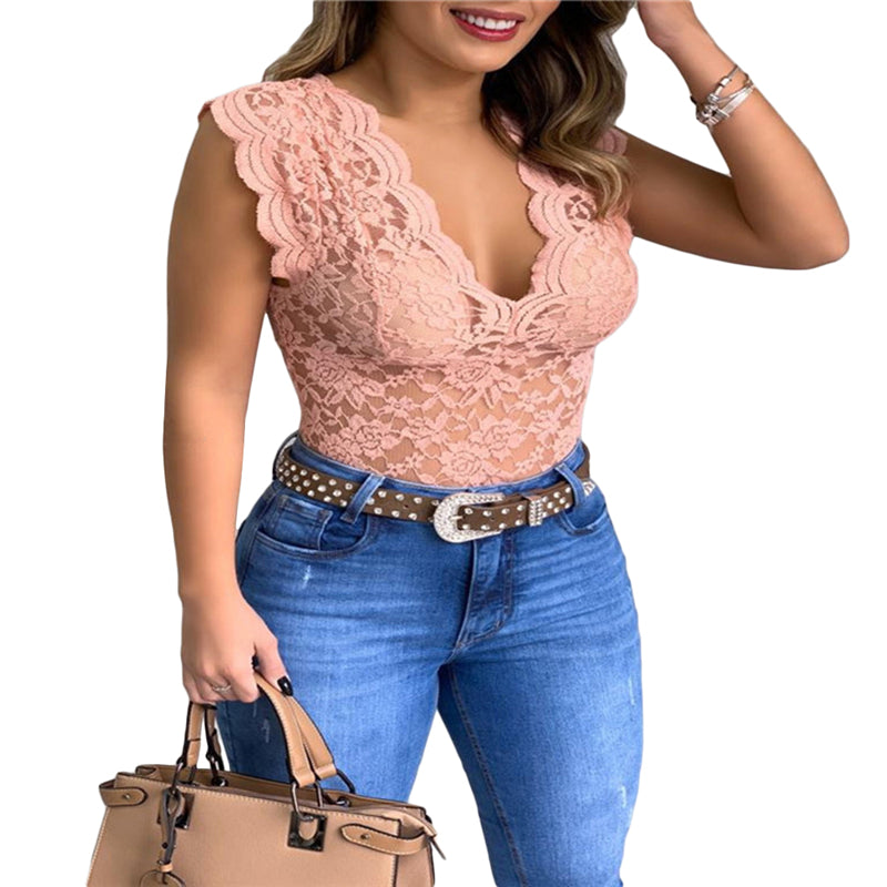 Women Tops Lace Crochet