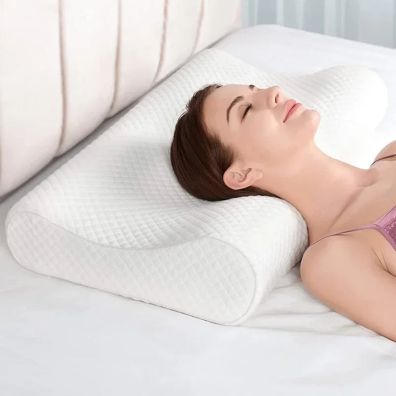 Memory Foam Cervical Pillow, Orthopedic Contour Pillow for Neck and Shoulder Pain Relief, Ergonomic Neck Support Sleeping Bed San Remo Shops