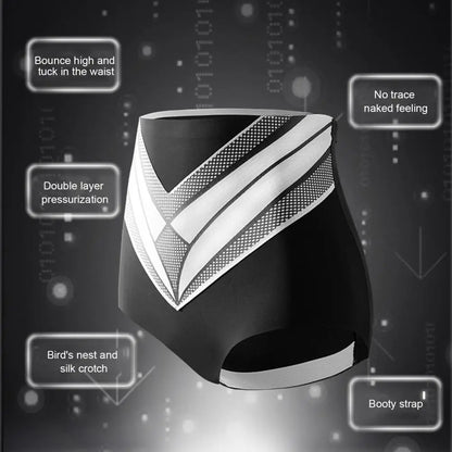 High Waist Women Underpants Tummy Control Double-layer