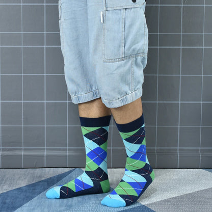 5 Paar Herrensocken, Farbe, Kleid, Casual, Mode, Happy Socks, gekämmte Baumwolle, Herren-Geschenke