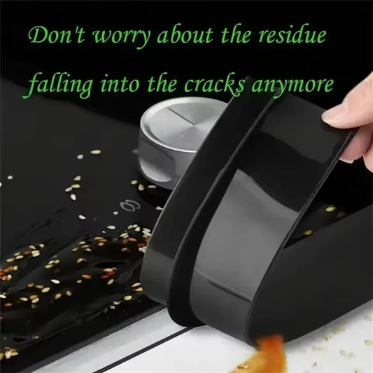 2 pcs of Silicone Gap Strip, Kitchen Gas Stove Sealing Strip,