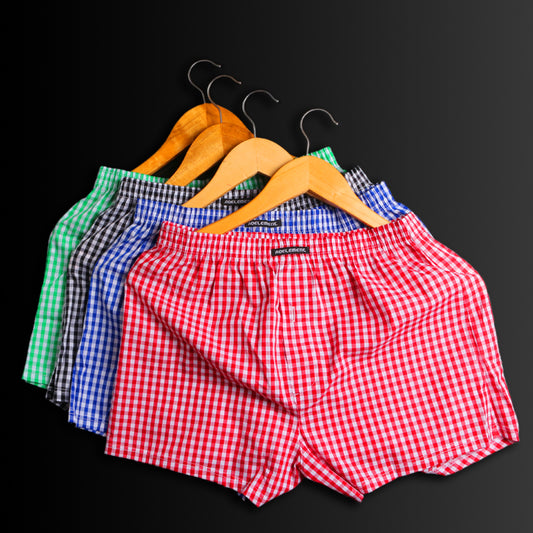 4 Pcs Men's Loose Cotton Boxer
