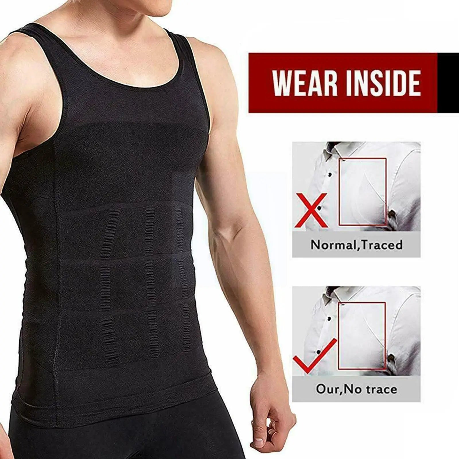 Men Slimming Elastic Body Shapewear Vest Tight Skinny Shirt Fitness Waist Compression Control Abdomen Breathable Top Sport Vest San Remo