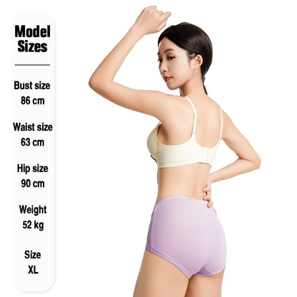 2024 Women High Waist Panties Female Seamless Briefs Modal Lace Plus Size Underpants Mother Middle Aged Oversize Panty Underwear
