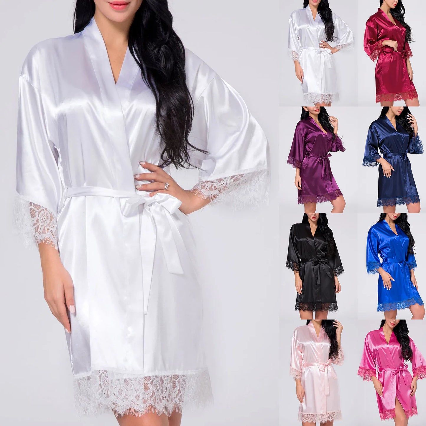 Women'S Casual Winter Leng Bathrobe Solid Home Clothes Long Sleeve Dress Night Wears For Women Women'S Summer Pajamas Sleepwear San Remo