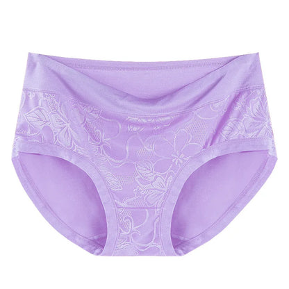 New Arrival Sexy Briefs Lady Soft Lace Printing Bamboo Fiber Plus Size 6XL Women's Underwear  Woman Mother Panties Desers