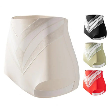 High Waist Women Underpants Tummy Control Double-layer