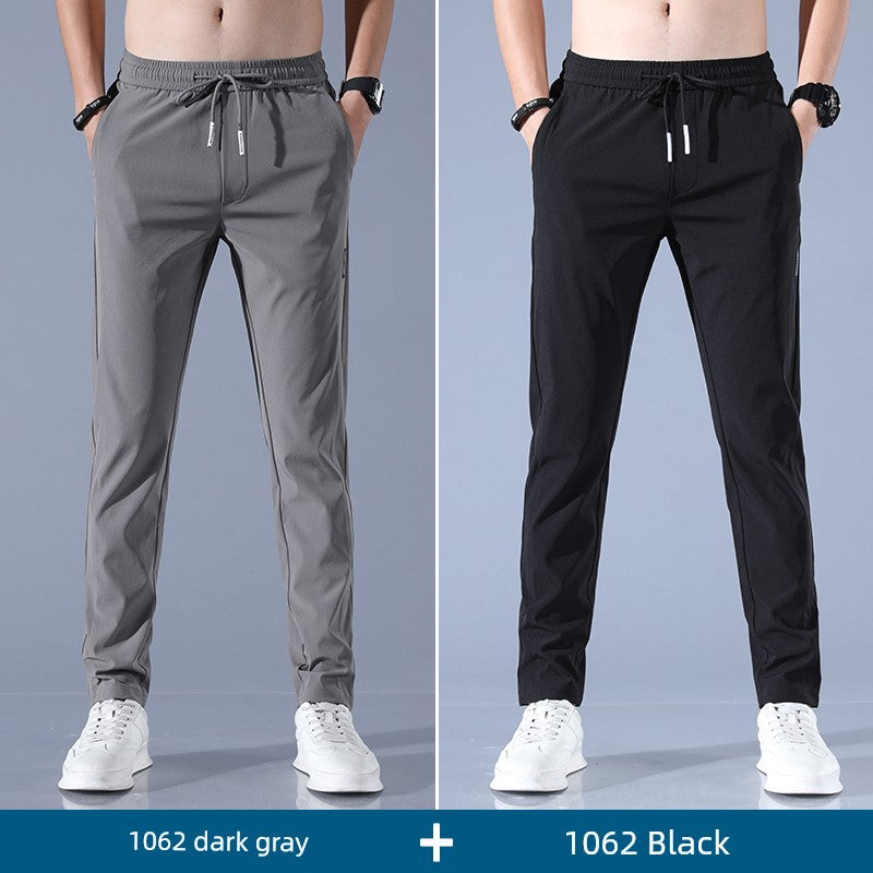 Quick-Dry Pants Men's Summer Thin Sports Pants Ice Silk