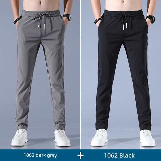 Quick-Dry Pants Men's Summer Thin Sports Pants Ice Silk