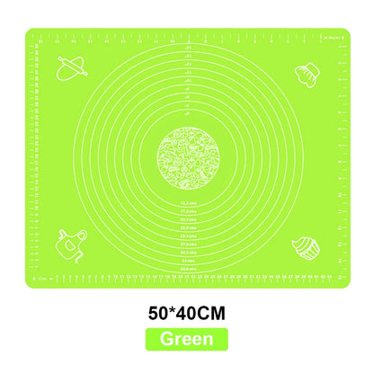 Tapete de silicona para amasar masa, tapete de silicona para hornear, pizza, pasteles, masa, repostería, cocina, parrilla, utensilios para hornear, tapete de mesa, hoja de almohadilla