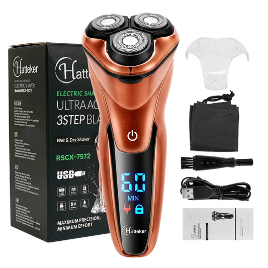 High Quality Electric Shaver Waterproof Fast Charging Men's Shaver Rechargeable Electric Razor Beard Trimmer Shaving Machine San Remo