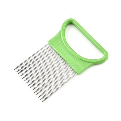 Stainless Steel Onion Needle Fork Vegetable Fruit Slicer Tomato Cutter Cutting Holder Kitchen Accessorie Tool Cozinha Acessório