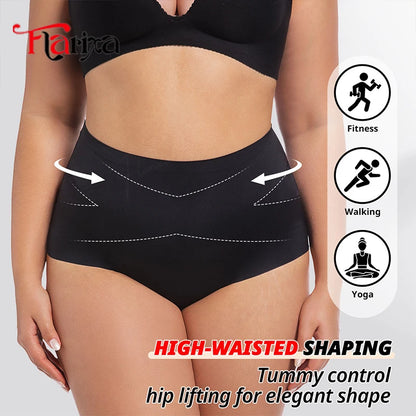 Flarixa Cross Plus Size Shapewear Tummy Control Panties Slimming Briefs High Waist 4XL Hip Lifting Shaper