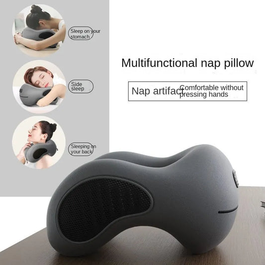 Multifunction U-Shaped Memory Foam Neck Pillow Slow Rebound Soft Travel Pillow For Sleeping Cervical Health Massage Nap Pillows San Remo Shops