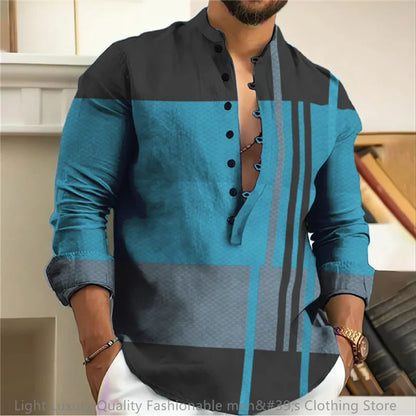 Men's Linen Long-Sleeve Shirt