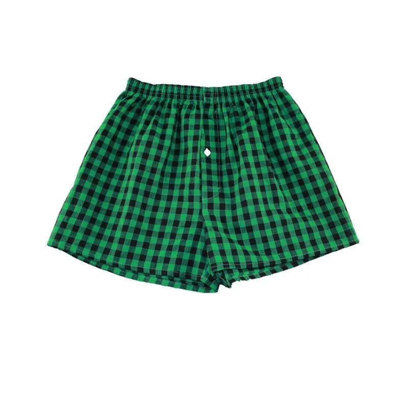 M-XXXXL mens underwear boxers loose shorts Classic Plaid Men Boxer Shorts Mix Colors Trunks Cotton Cuecas Underwear San Remo