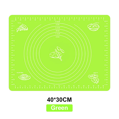 Tapete de silicona para amasar masa, tapete de silicona para hornear, pizza, pasteles, masa, repostería, cocina, parrilla, utensilios para hornear, tapete de mesa, hoja de almohadilla