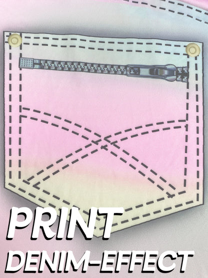 Plus Size Women's Leggings with Fake Flap Pocket,