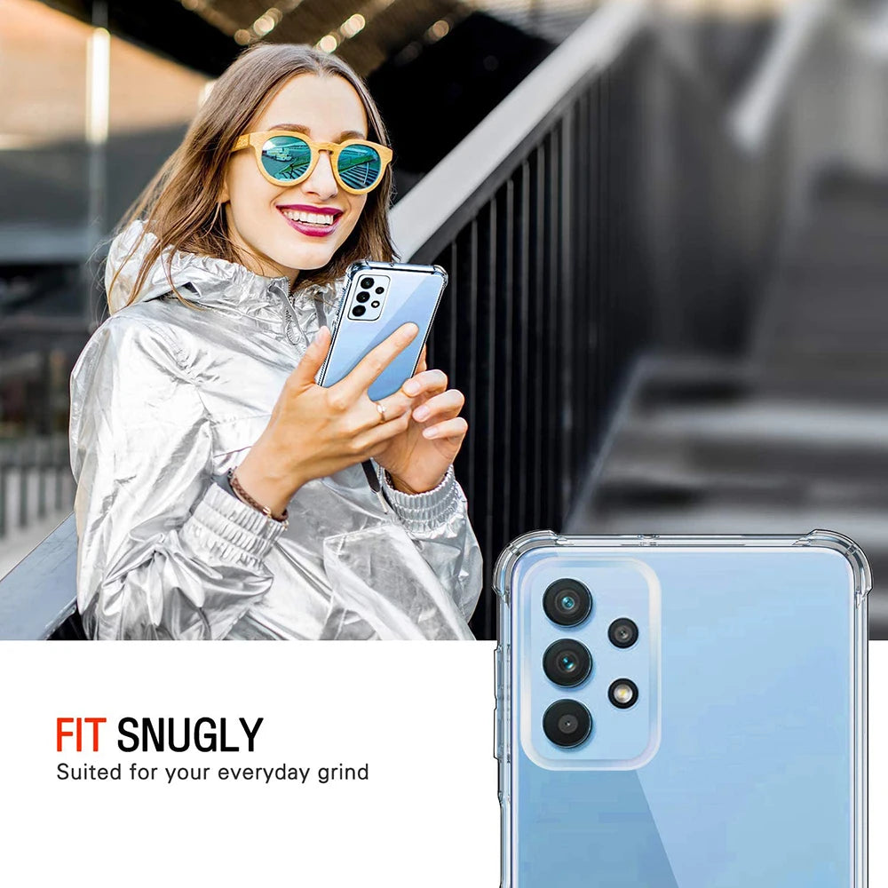 Luxury Shockproof Silicone Soft Case For Samsung Galaxy A73 A53 A33 A72 A52 A32 A22 A12 A71 A51 A31 A21s A70 A50 A40 Clear Cover San Remo