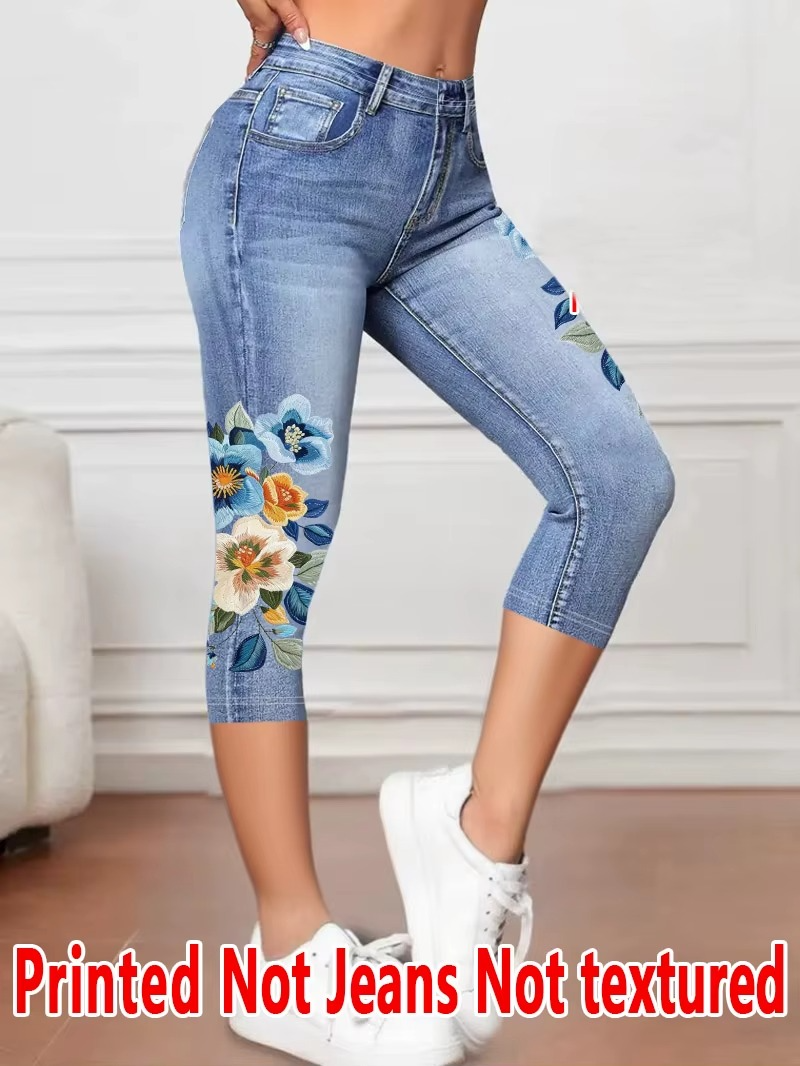 Printed Pants - Not Denim Fabric