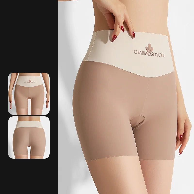 Safety Pants High Waist Women's Shorts Under The Skirt Ice Silk Seamless Panties Breathable Boxer Cycling Shorts Hip Lift Pants San Remo Shops