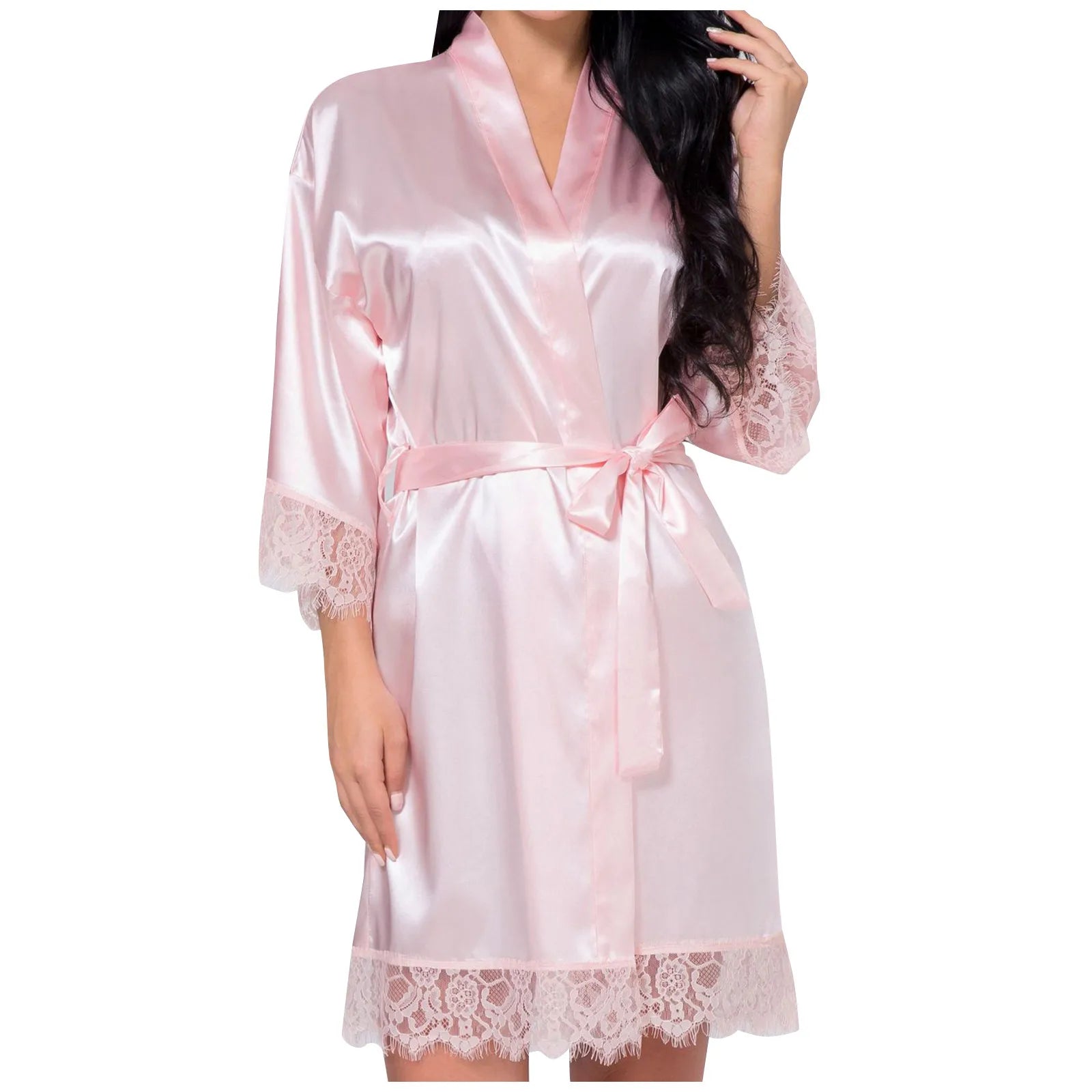 Women'S Casual Winter Leng Bathrobe Solid Home Clothes Long Sleeve Dress Night Wears For Women Women'S Summer Pajamas Sleepwear San Remo