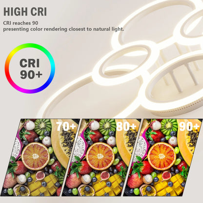 Modern LED Ceiling Lights Chandelier Ring Lamp Smart Luster Remote Control Bedroom LivingRoom Indoor Home Decor Lighting Fixture San Remo Shops