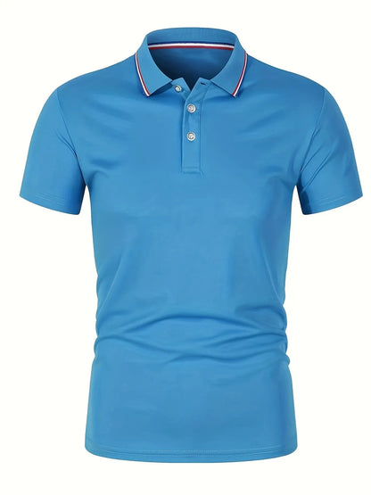 Polo Shirt Solid Color  Short Sleeve