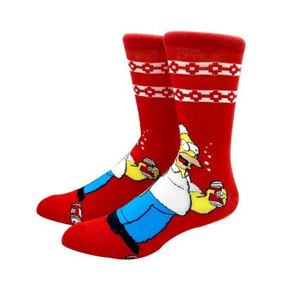2023 neue Ankunft Anime Simpson Frauen Männer Lange Socken männer Knie-Hohe Cosplay Kalbsocken Erwachsene Persönlichkeit Hip Hop Weihnachtssocken