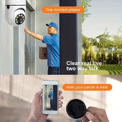 2Pc Ease Life APP-Light Bulb Security Cameras Outdoor Wireless Wi-Fi 5GHz, 360 Degree, E27 Light Socket Screw in Secure