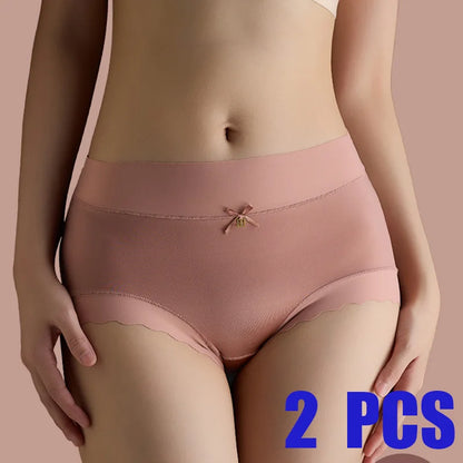 2 Pcs/set Satin Ice silk Underwear