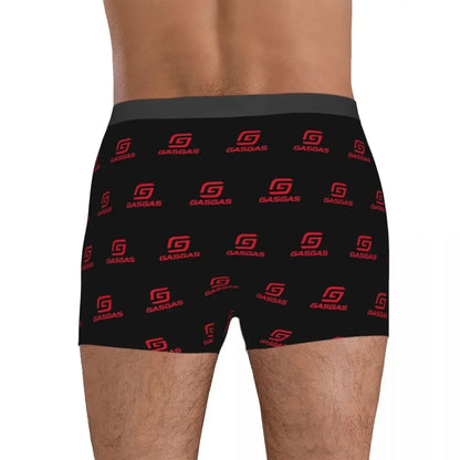 Boxer Underpants Shorts Gasgas Plaid Logo Panties Male Ventilate Underwear For Homme Man Boyfriend Gift