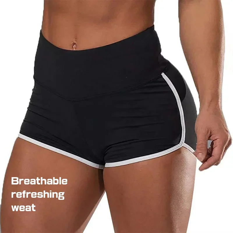 High-Waisted Fitness Exercise Running Yoga Shorts Tight Lifting Hip