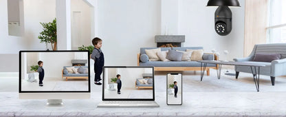 Jennov Light Bulb Security Camera, 360°/2k HD Wireless Camera, Wi-Fi Light Socket Camera for Indoor&Outdoor Home Security