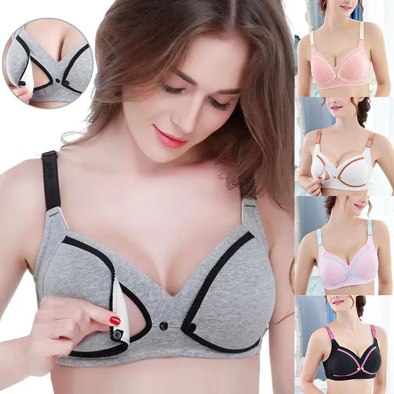 Nursing Bra Women Nursing Nights Maternity Underwear Open Cup Bra Breastfeeding Bra Feeding Front Closure Bra Maternity Clothes San Remo