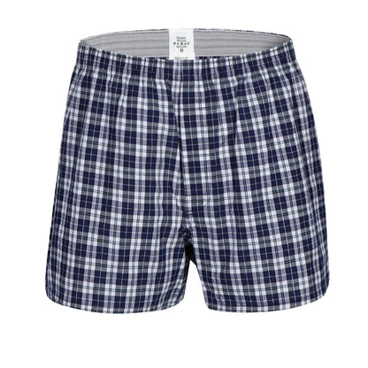 Klassische karierte Herrenhose aus Baumwolle, lässige Homewear, Herrenunterwäsche, Schlafhose, Oberbekleidung, lockere Aro-Hose für den Alltag