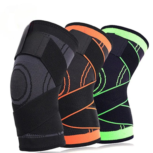 1PC Sports Kneepad Men Pressurized Elastic Knee Pads Support Fitness Gear Basketball Volleyball Brace Protector San Remo Shops