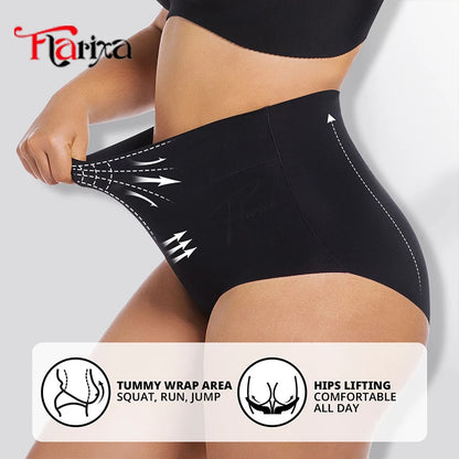 Flarixa Cross Plus Size Shapewear Tummy Control Panties Slimming Briefs High Waist 4XL Hip Lifting Shaper