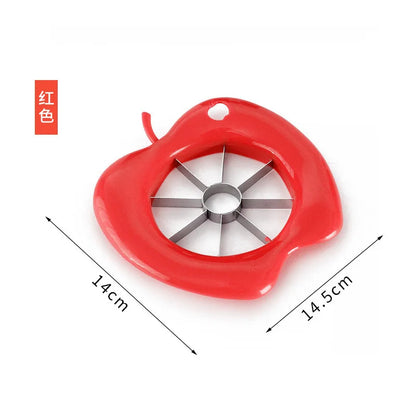 Stainless Steel Assist Apple Slicer Cutter Pear Fruit Divider Tool Apple Corer Divider Comfort Handle for Kitchen Fruit Peeler