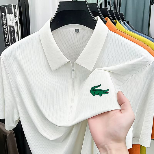 Polo Shirt Seamless Half Zipper