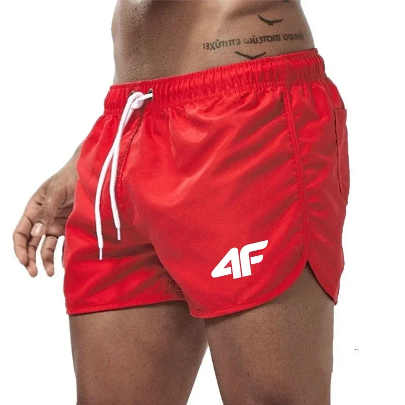 Men's Shorts  Beach Trunks Summer Swim Gym Pants Quick Drying Swimming  Ventilate Drawstring