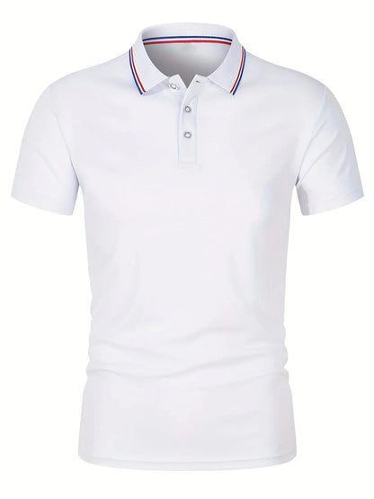 Polo Shirt Solid Color  Short Sleeve