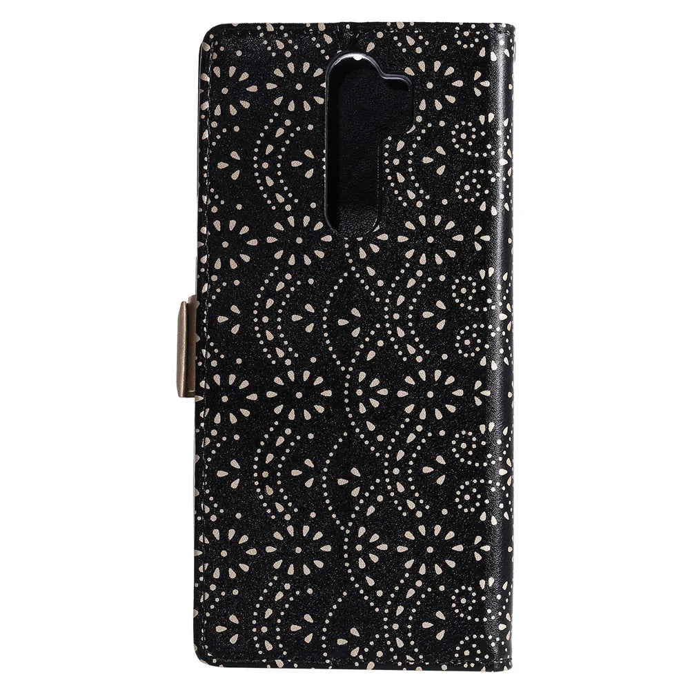 Zipper Leather Case For Xiaomi Redmi Note 11 11S 10 Pro 5G 9S 9 8 A1 9Pro 8Pro Flip Wallet Luxuly Lace Flower Phone Case Cover San Remo