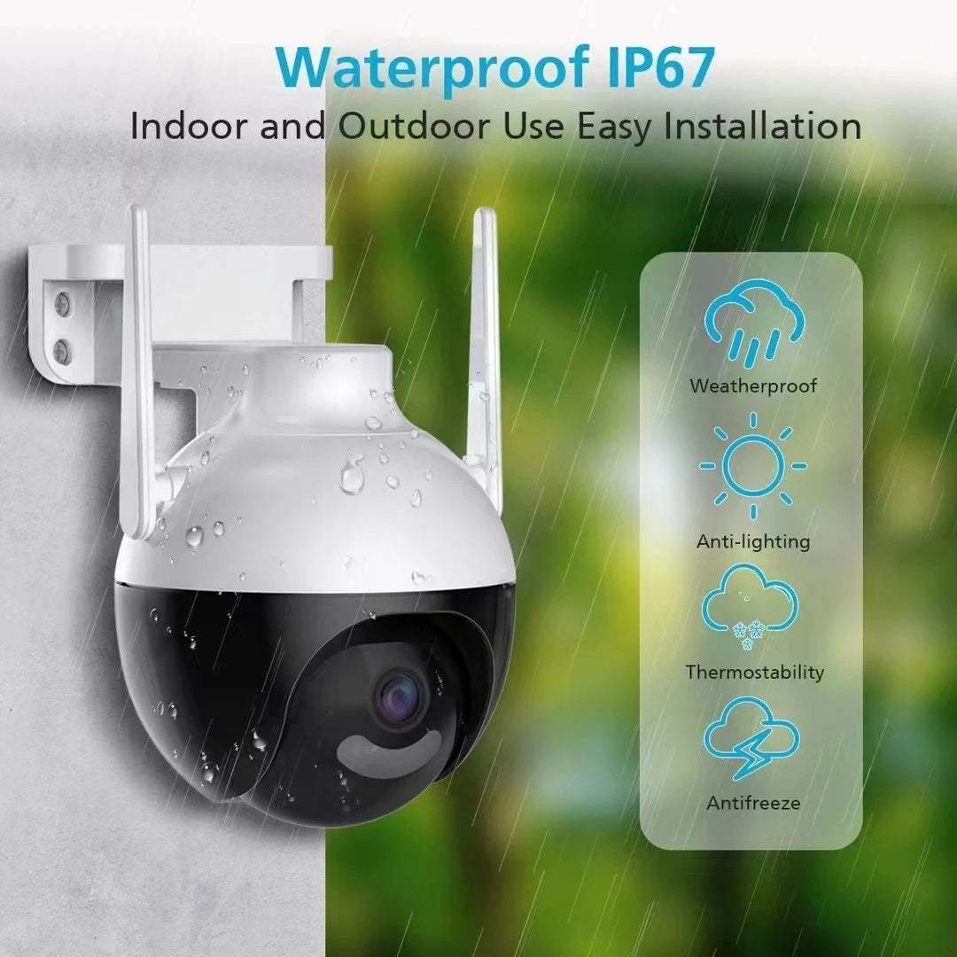 4MP ICSEE APP  Wireless PTZ Shine Light Alarm  IP Dome Camera AI Humanoid Motion Detection Auto Tracking Intercom Baby Monitor San Remo Shops