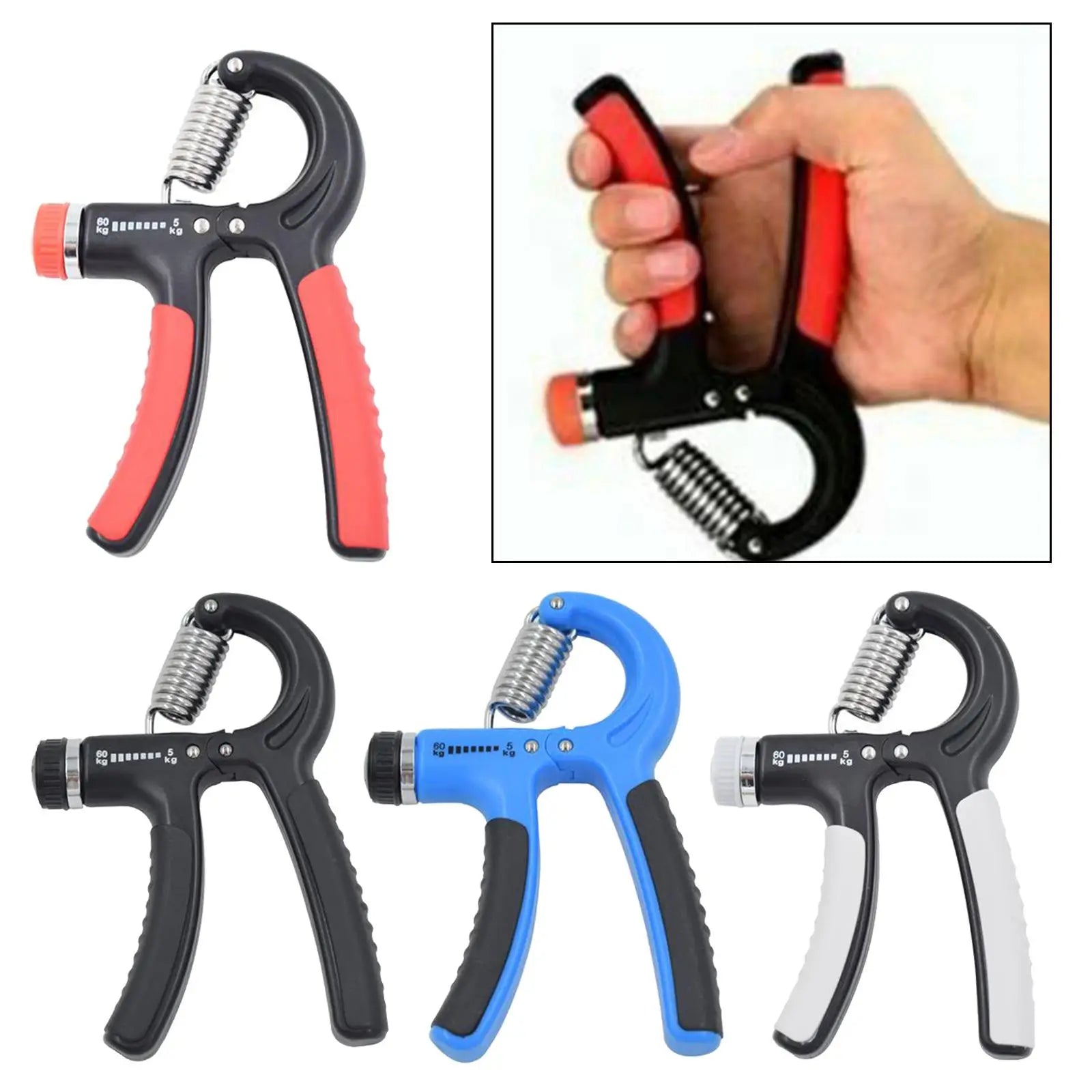 Hand Grip Strengthener Adjuster Wrist Forearm Gripper Exercise Trainer Home Gym San Remo Shops