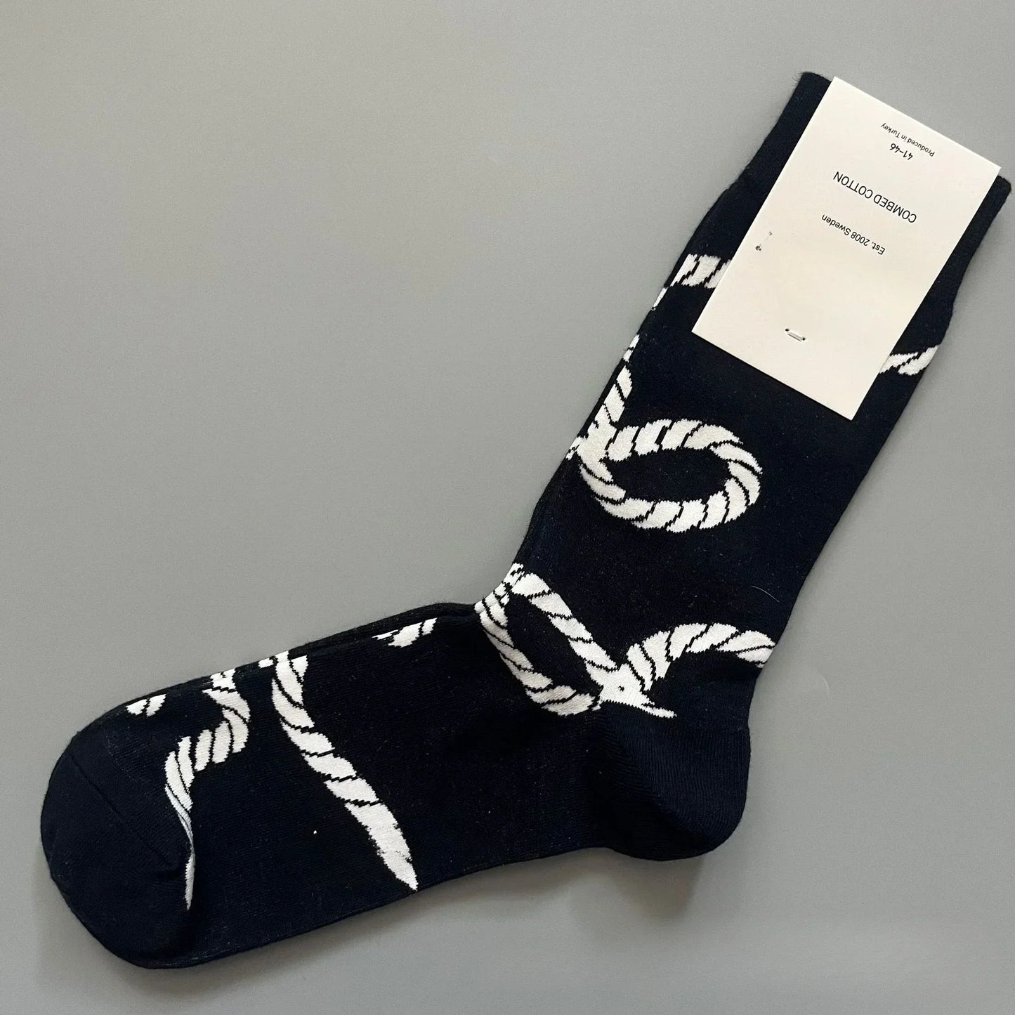 Happy Socks Men's Classic Crew Sock, Shoe Size 10 - 13 Soft Cotton